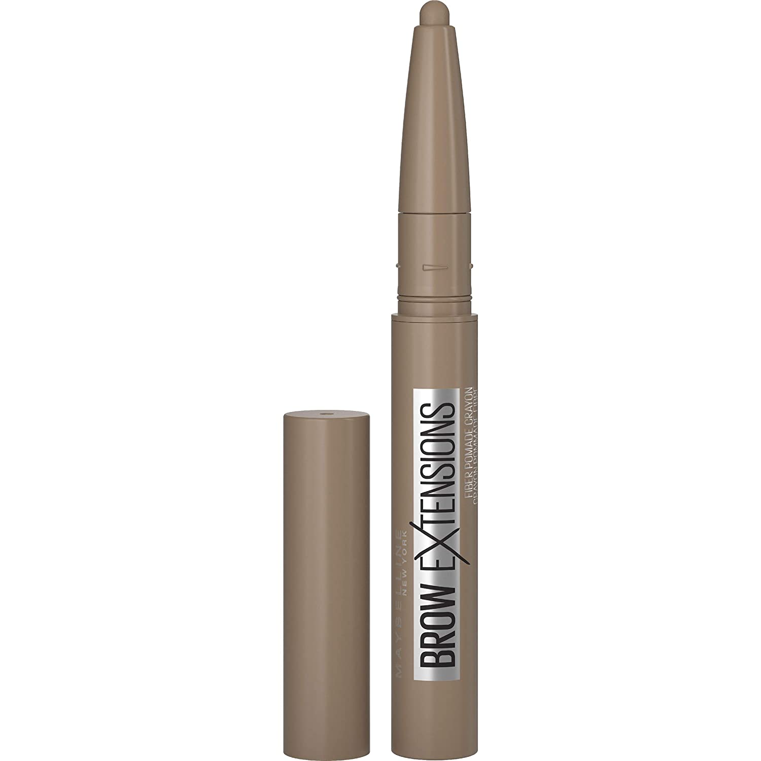 Maybelline Brow Extensions Fiber Pomade Crayon Eyebrow Makeup, Soft Brown, 1 Count - Image 1